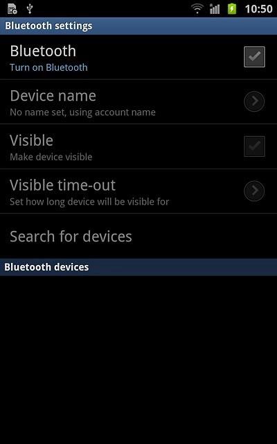 Press Bluetooth to turn Bluetooth on or off.