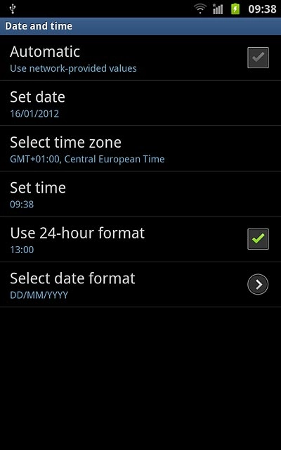 Press Select time zone.