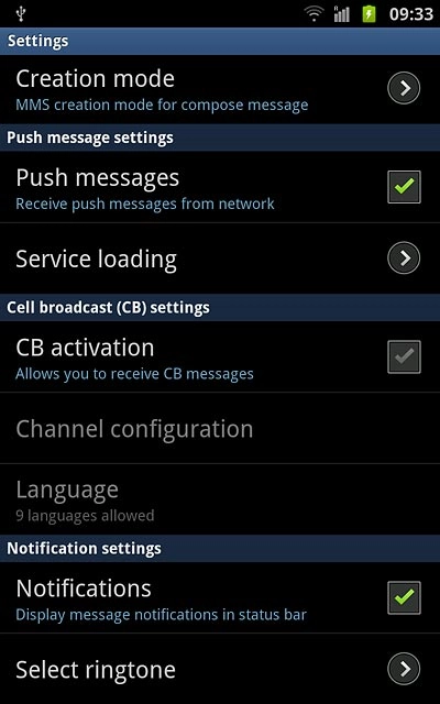 Press Select ringtone.