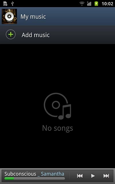 Press Add music.Go to the required audio files.