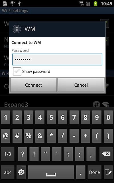 Follow the instructions on the display to select security settings, if required.Press Connect.
