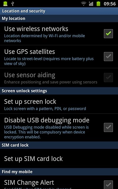 Press Set up SIM card lock.