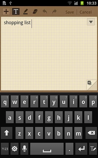 Write the note and press Save.