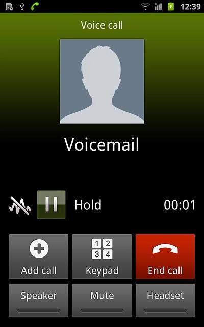 Press End call to end the call.