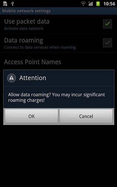 Press OK, if required.