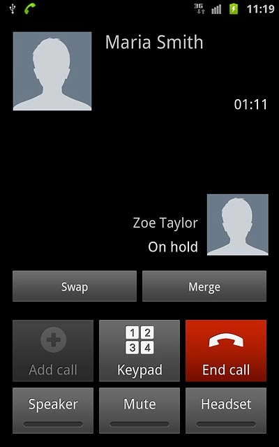 Make sure the call you want to end is active.Press End call.The active call is ended and the call on hold is automatically activated.
