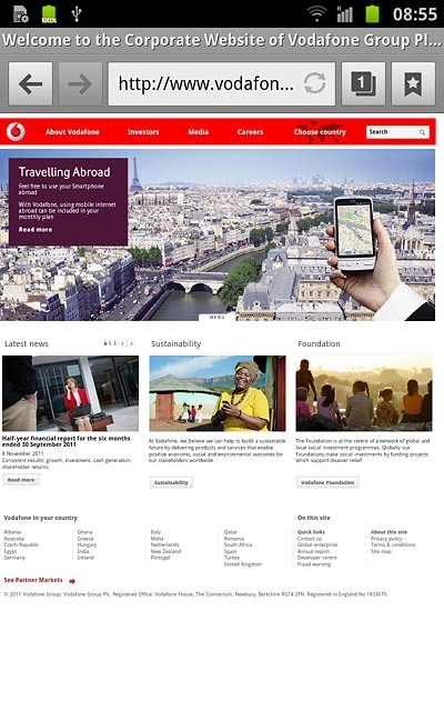 Press the bookmarks icon.