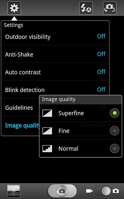 Press Superfine, Fine or Normal.