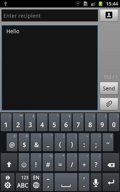 Press ABC to return to text input.