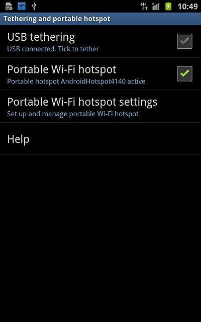 When the box next to the menu item is ticked (V), the function is turned on.