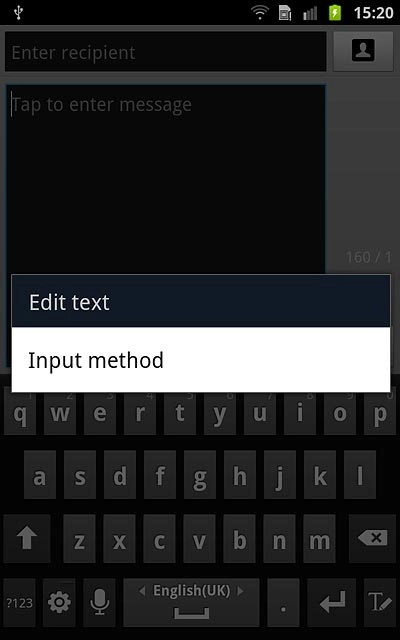 Press Input method.