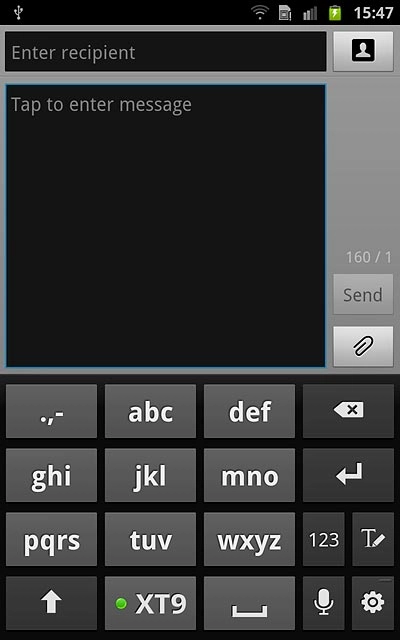 Press once on each letter to write the required word.A number of words based on the letters you've keyed in are displayed.