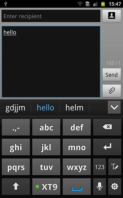 Press arrow down to see more words.