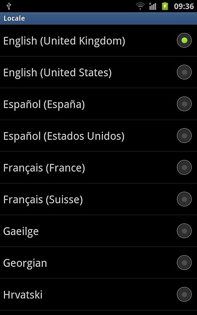 Press the required language.