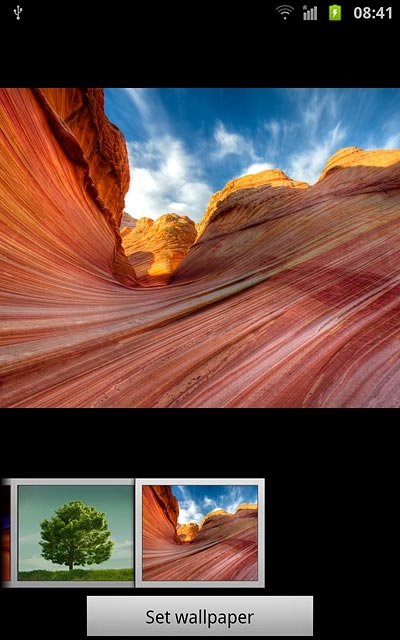 Press the required background image.