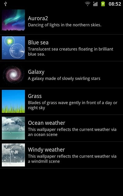 Press the required background image.
