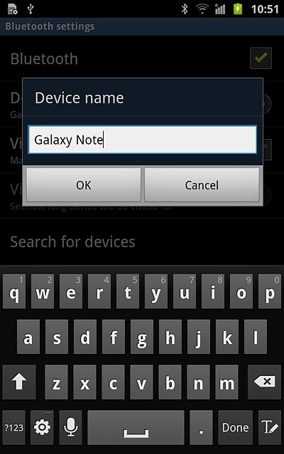 Key in the required name and press OK.
