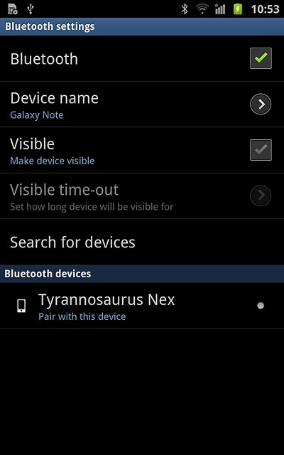 Press the required Bluetooth device.