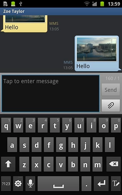 Press and hold the required picture message until a pop-up menu is displayed.