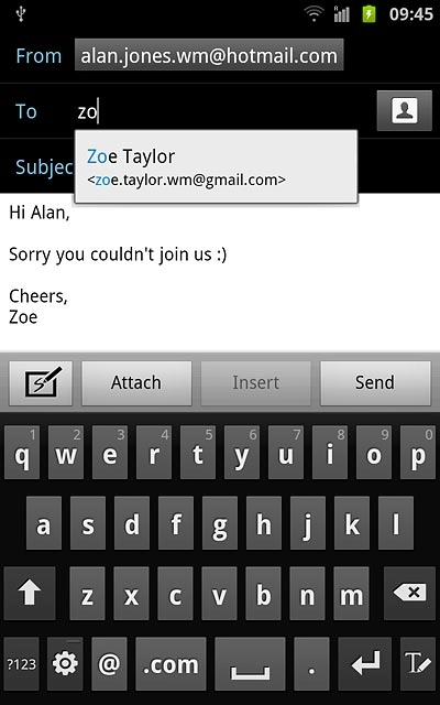 Press the required contact.