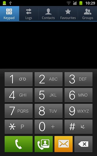 Press the Keypad tab.