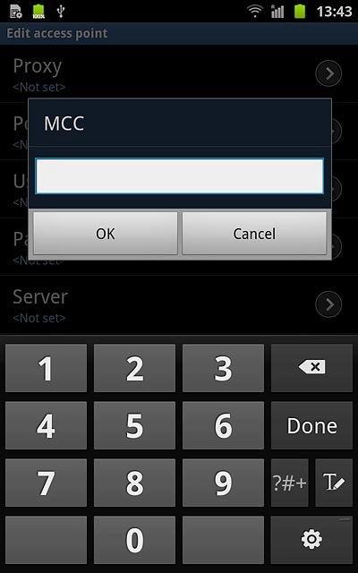 Key in 505 and press OK.