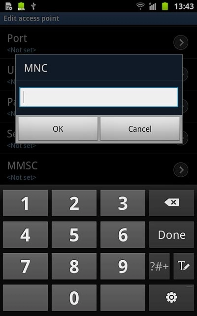 Key in 03 and press OK.