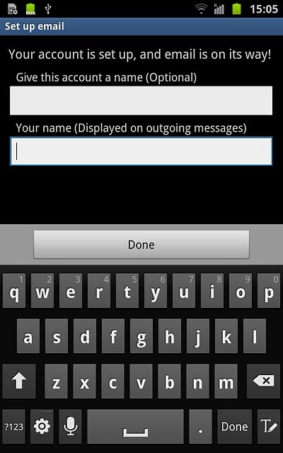 Press Done.Wait while your phone retrieves new email messages.