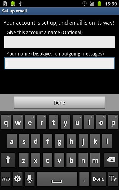 Press Done.Wait while your phone retrieves new email messages.