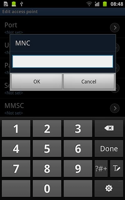 Key in 03 and press OK.