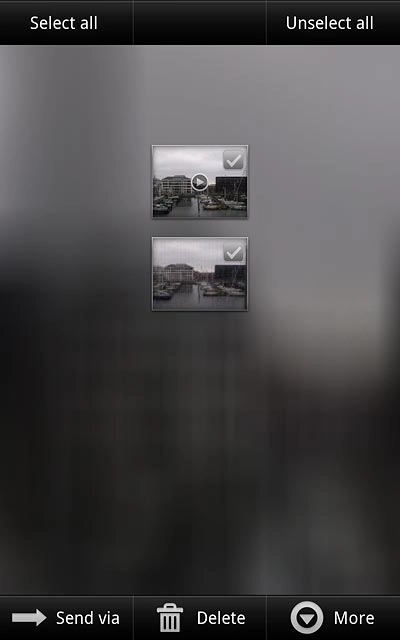 Press and hold the required file.