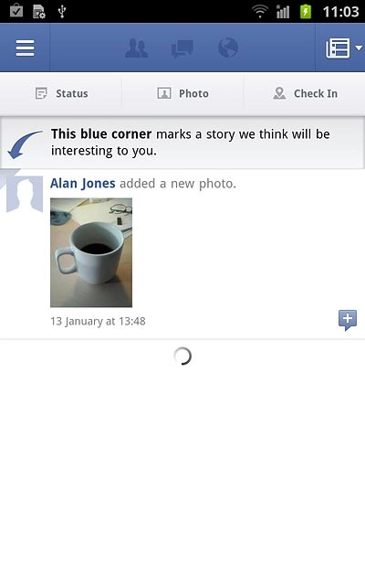 You can now use the application.Please note that Facebook isn't part of the original application package and therefore only a general description is given here.You have a number of options, such as:Write status updatesSend messagesWrite text on WallUpload picturesSelect application settings