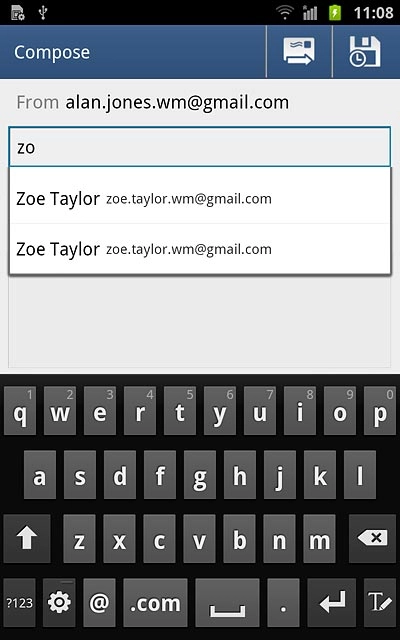 Key in the first letters of the required contact.Matching contacts are displayed.Press the required contact.Repeat the procedure to add more recipients.