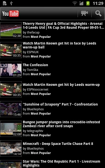 Press the search icon.