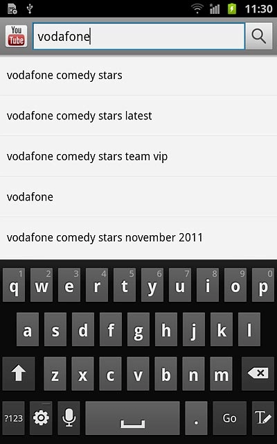 Key in the required search word and press the search icon.