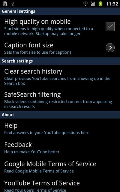 Press Clear search history.