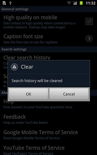 Press OK to confirm.