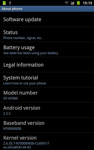 View your phone's software version below Android version.