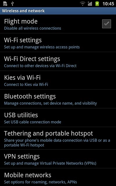 Press Tethering and portable hotspot.