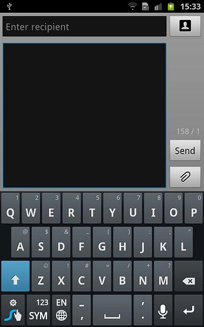Press the language icon (a globe) to change writing language.