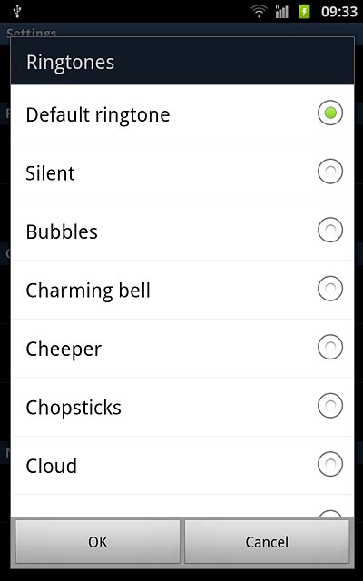Press the different message tones to listen to them.