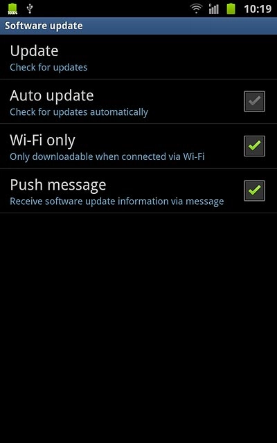 Press Update.If a new software version is available, it's displayed.Follow the instructions on the display to update your phone's software.