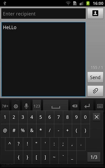 Press the required symbols.