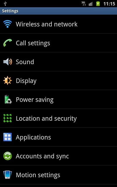 Press Call settings.
