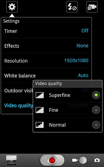 Press Superfine, Fine or Normal.