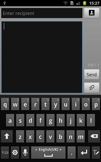 Slide your finger right or left on space to select the required writing language.