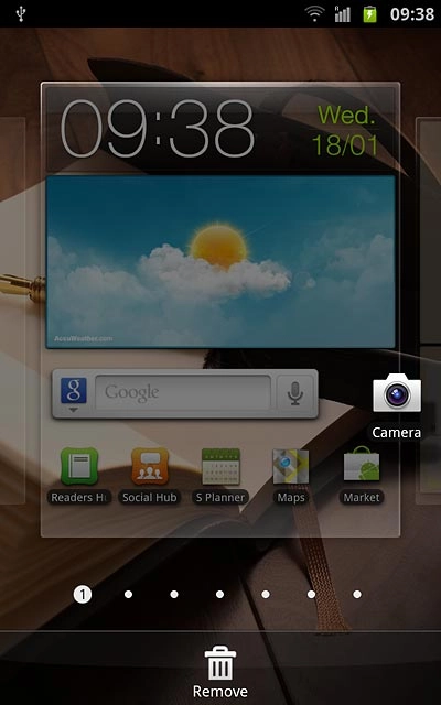 Drag the shortcut to Remove.