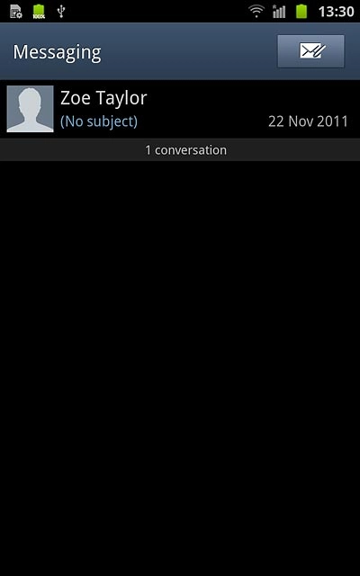 Press the new text message icon.