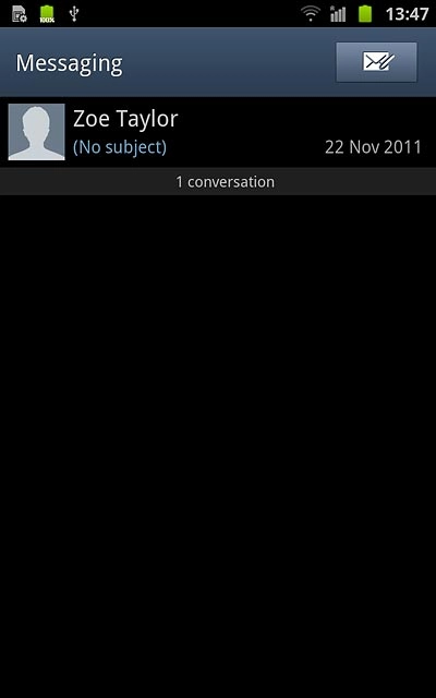 Press the new message icon.