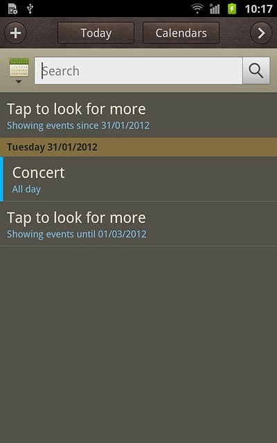 If required, press Tap to look for more to see more appointments.